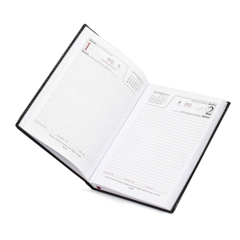 Agenda Couro Sintético 2025 Personalizada