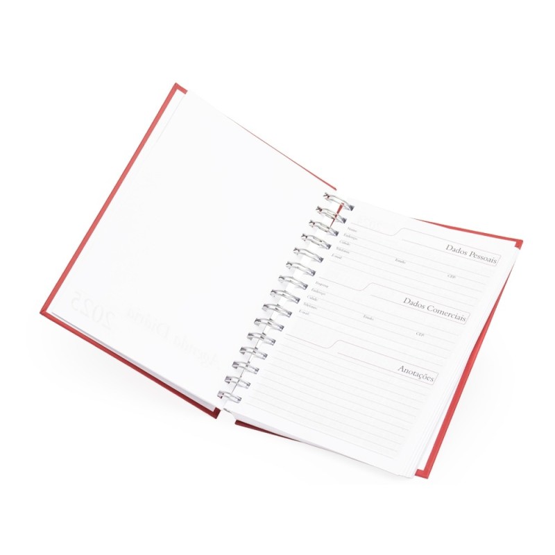 Agenda Diária 2025 Wire-o Personalizada