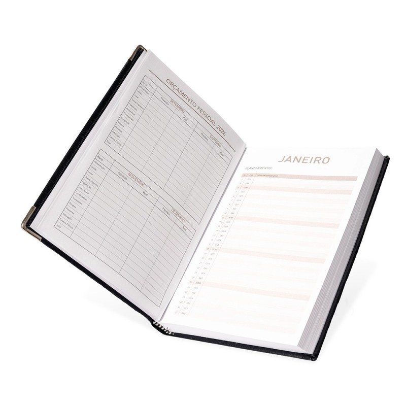 Agenda Diária 2026 Brochura Personalizada