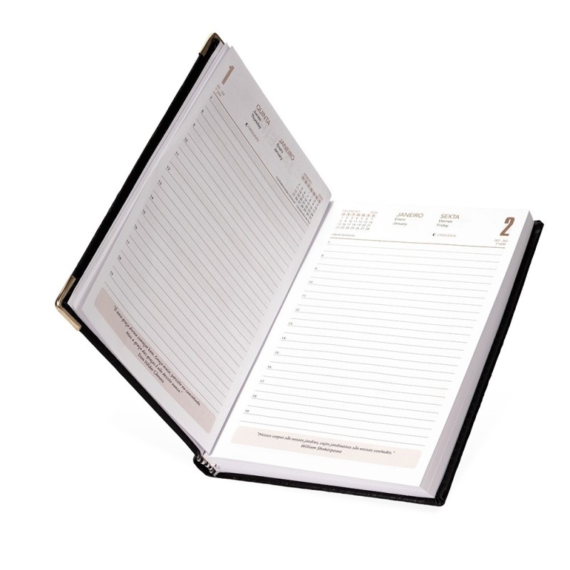 Agenda Diária 2026 Brochura Personalizada