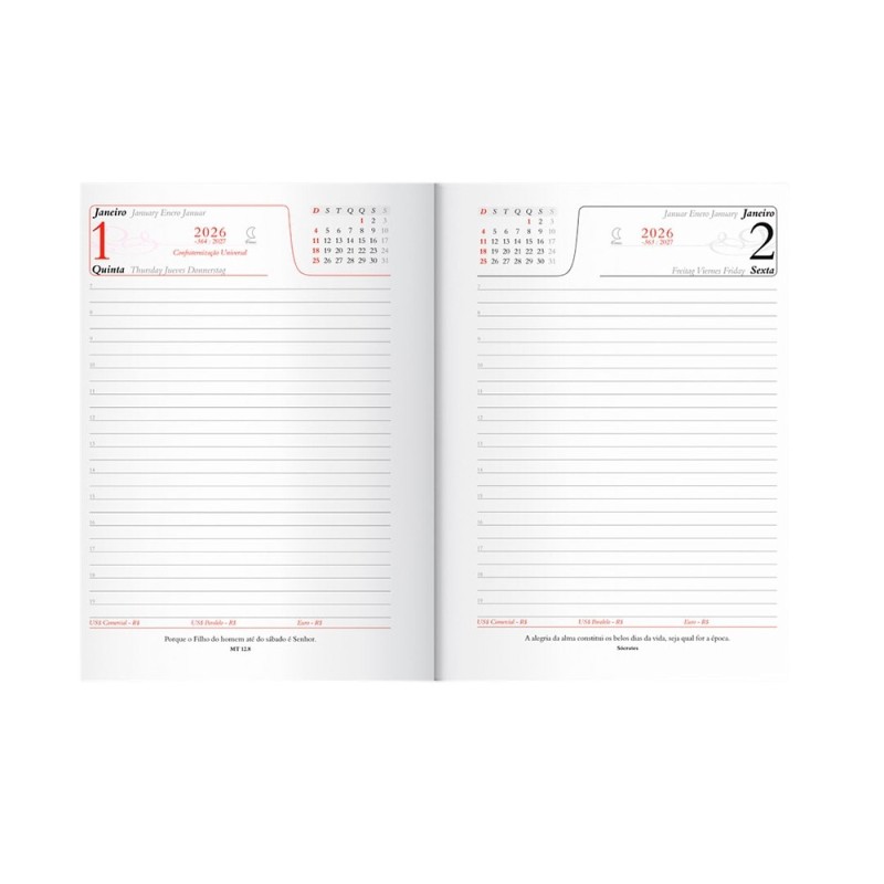 Agenda Diária 2026 Promocional