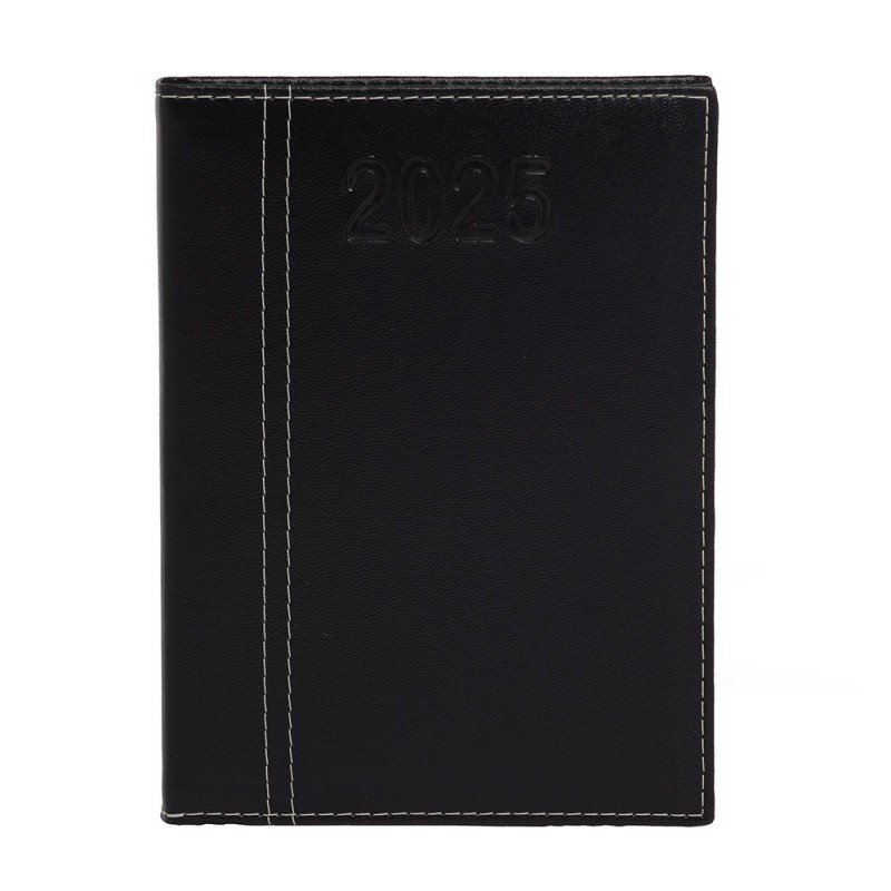 Agenda Diária Couro Sintético Personalizada 2025