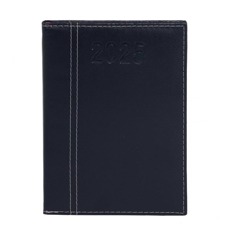 Agenda Diária Couro Sintético Personalizada 2025