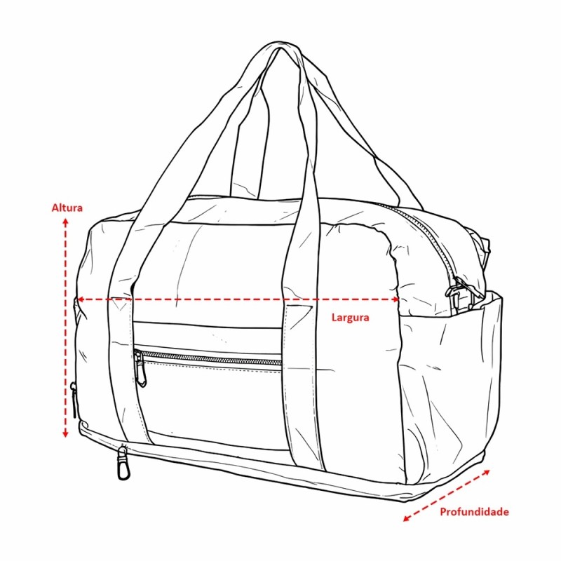 Bolsa Couro Sintético Expansível 36L Personalizada