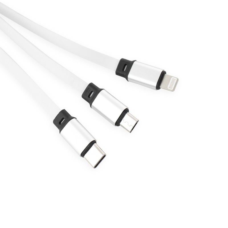 Cabo USB Retrátil 3 em 1 Promocional