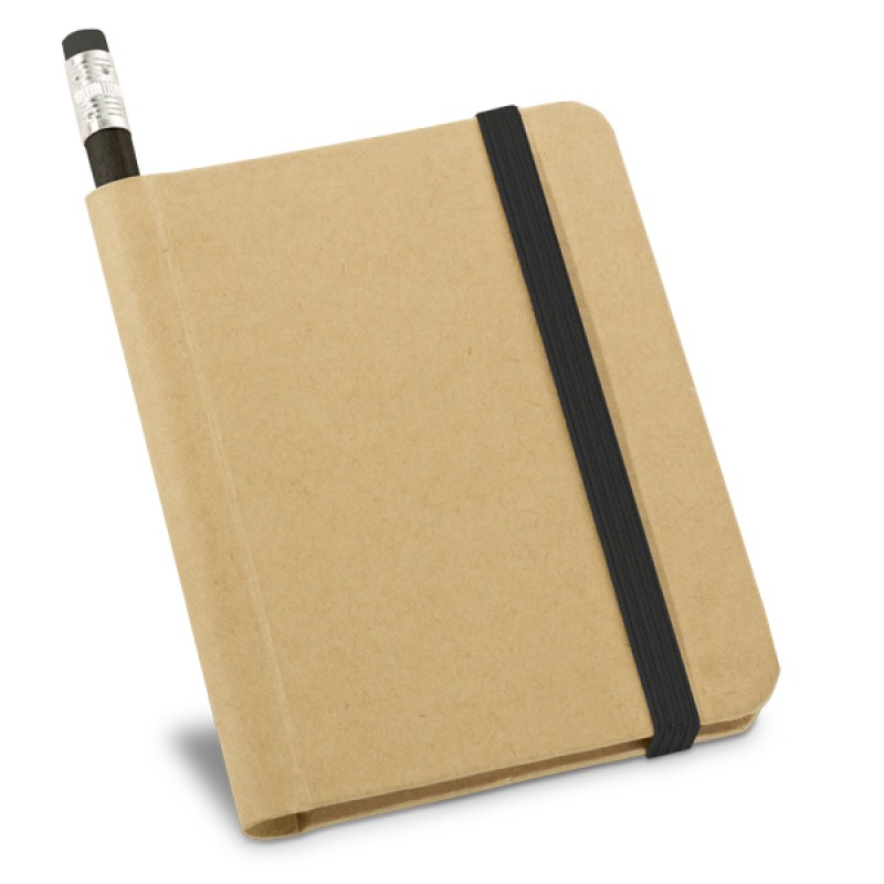 Caderneta Reciclada Com Lápis