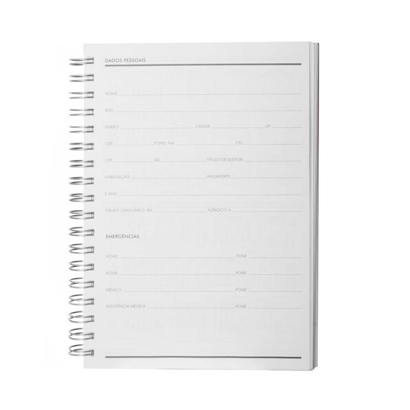 Caderno planner capa em PU