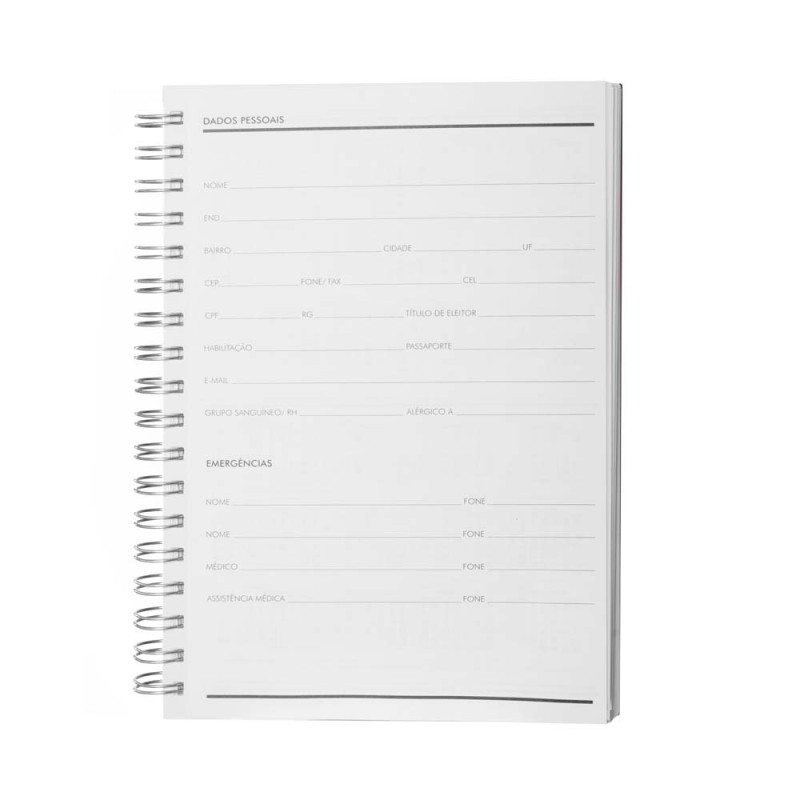 Caderno planner capa em PU