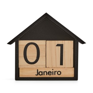 Calendário Permanente Madeira Personalizado