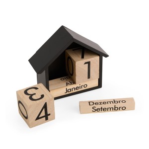 Calendário Permanente Madeira Personalizado
