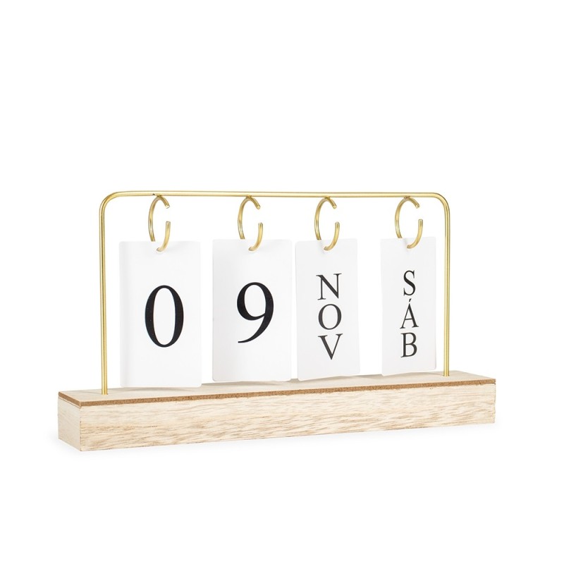 Calendário Permanente MDF com Alça de Ferro Personalizado