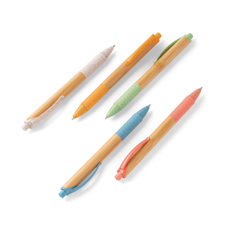 Caneta Ecológica de Bambu e Fibra de Trigo Personalizada