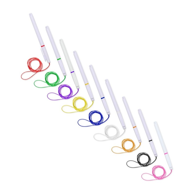 Caneta Plástica Com Cordão Personalizada