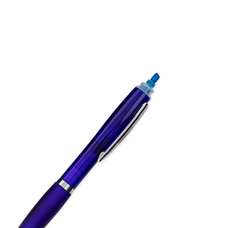 Caneta Plástica com Marca Texto Personalizada