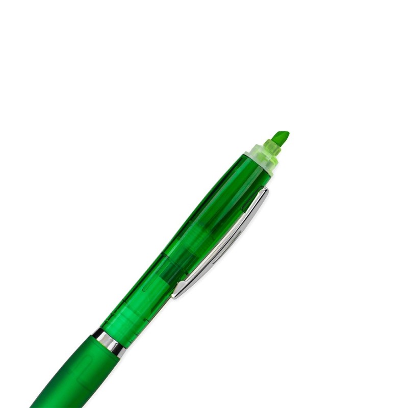 Caneta Plástica com Marca Texto Personalizada