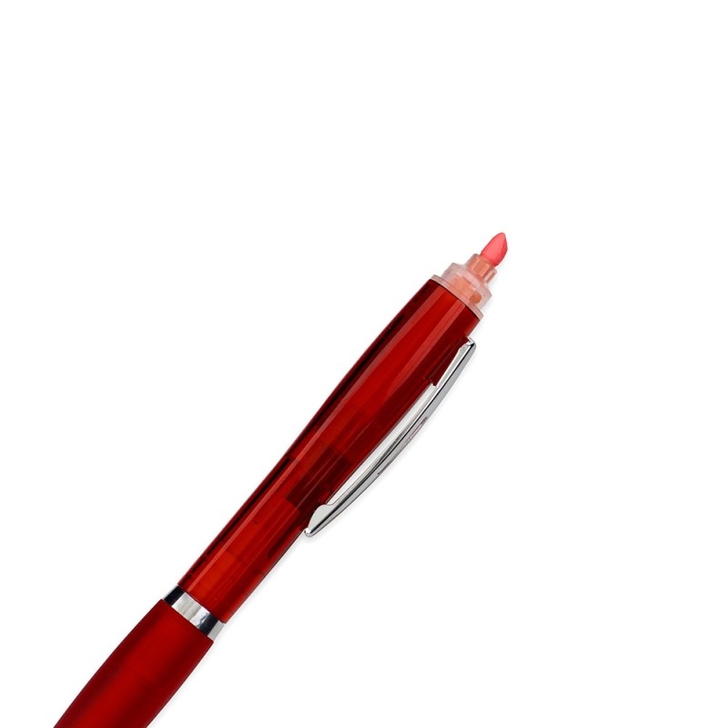 Caneta Plástica com Marca Texto Personalizada