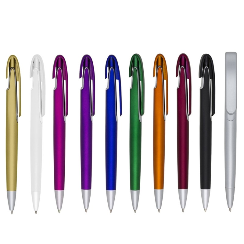 Caneta Plástica Corporativa Promocional Com Logotipo