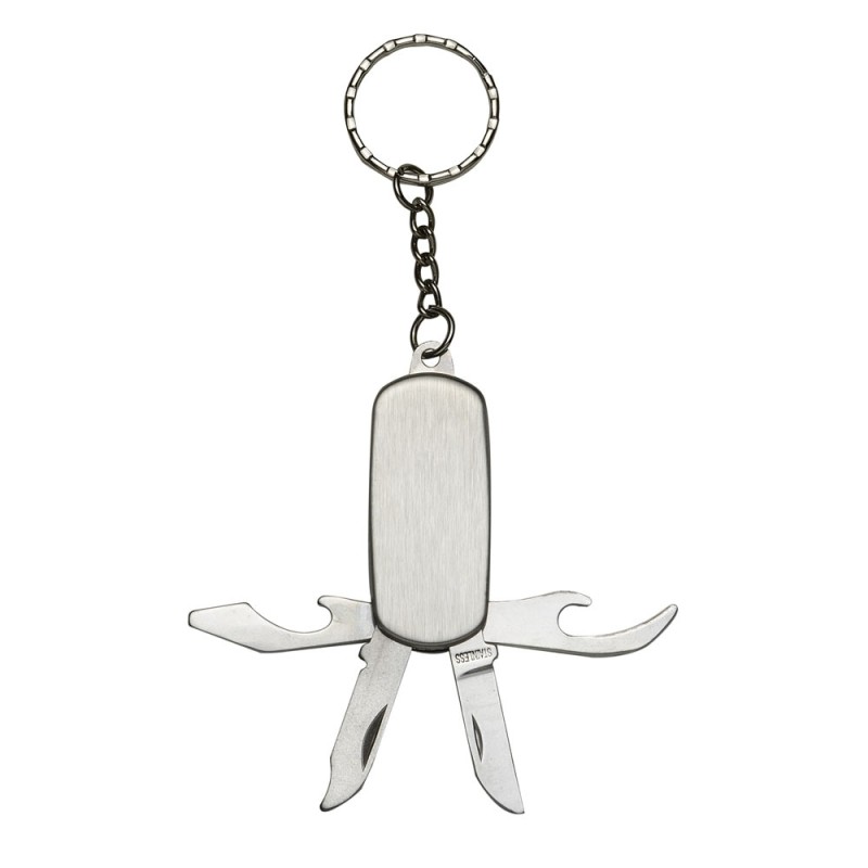 Chaveiro Canivete 4 Funções de Metal Personalizado Para Brindes