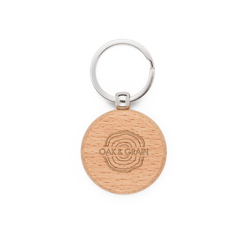 Chaveiro Redondo em Madeira Personalizado