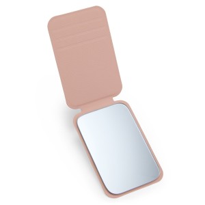 Espelho de Bolso em Couro Sintético Personalizado