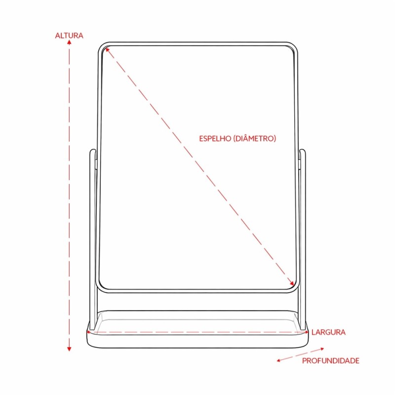 Espelho de Mesa Personalizado
