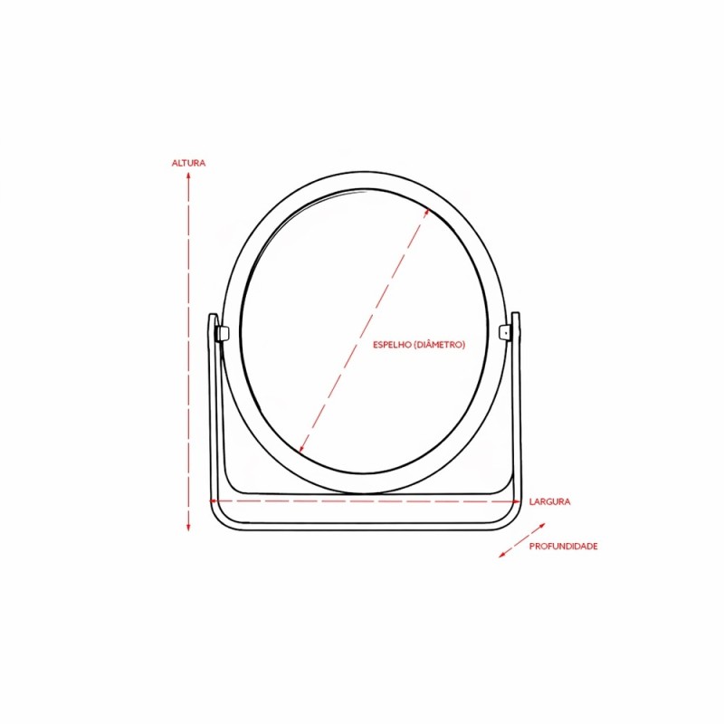 Espelho de Mesa Plástico Personalizado com Logo