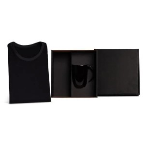 Kit Caneca Em Cerâmica Preta E Camiseta - 2 Pçs Personalizado 