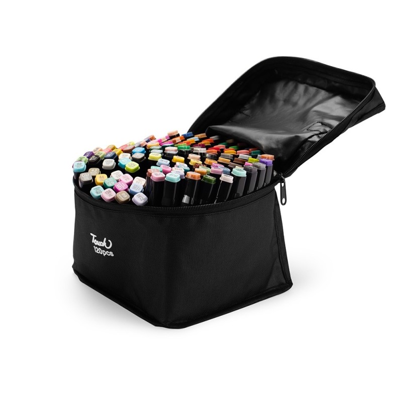 Kit Canetas Marcadoras Pontas Duplas 120 Cores Promocional