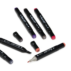 Kit Canetas Marcadoras Pontas Duplas 30 Cores Promocional