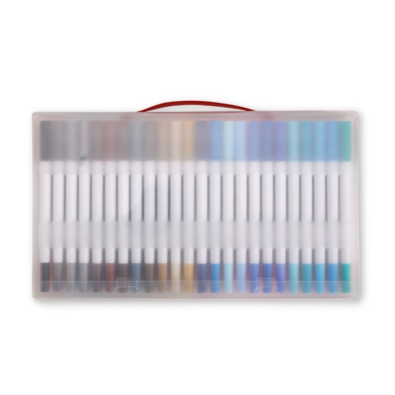 Kit Canetinhas Ponta Dupla 72 Cores Personalizada