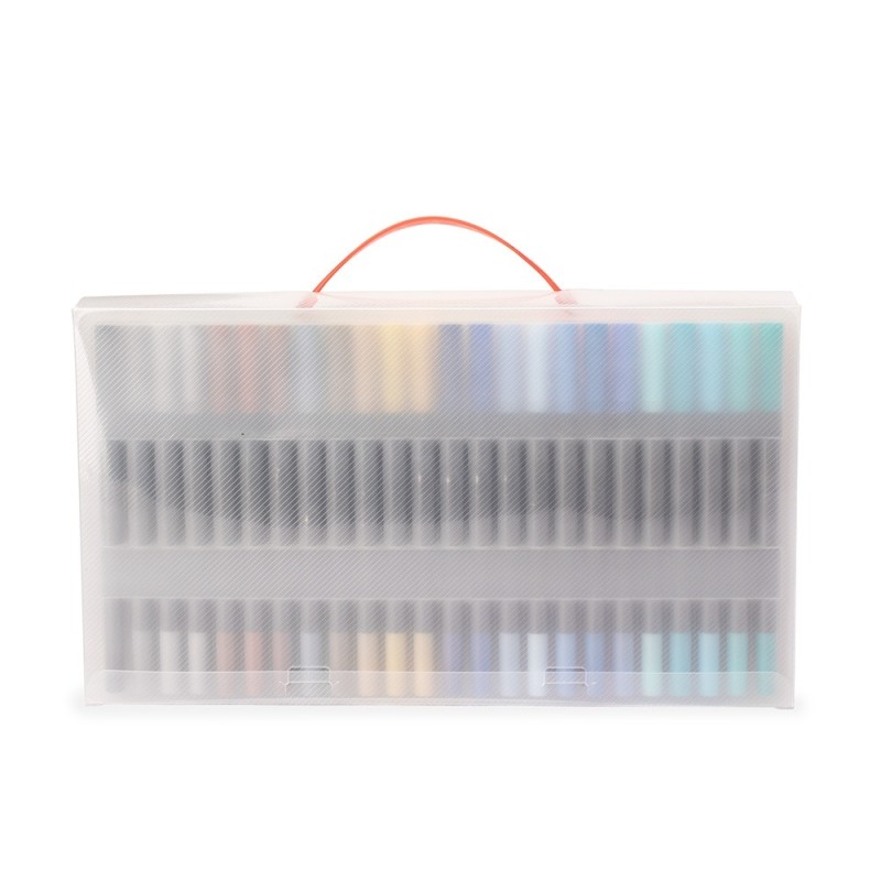 Kit Canetinhas Ponta Dupla Com 72 Cores Personalizada