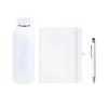 Kit Garrafa, Caderno E Caneta - Branco - 3 Pçs Personalizado