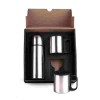 Kit Garrafa E Caneca Em Aço Inox 330/180ml Personalizado 