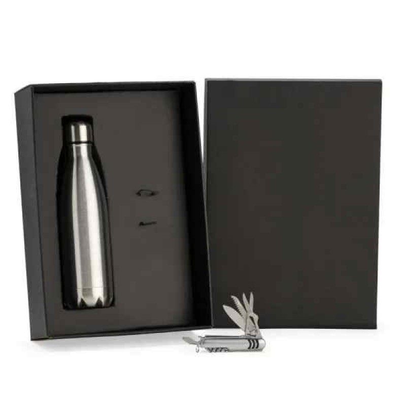 Kit Garrafa E Canivete 11 Funções para Brindes