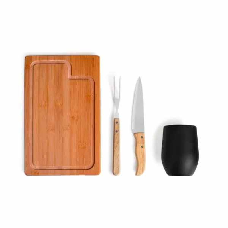 Kit Para Churrasco Com Copo Térmico 4 Peças Personalizado 