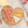 Kit para Queijo Com Tábua Formato Coração Personalizado com Logo