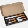 Kit para Queijo E Faca Para Pão Em Inox / Bambu Personalizado 