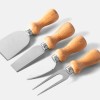 Kit para Queijo E Faca Para Pão Em Inox / Bambu Personalizado 
