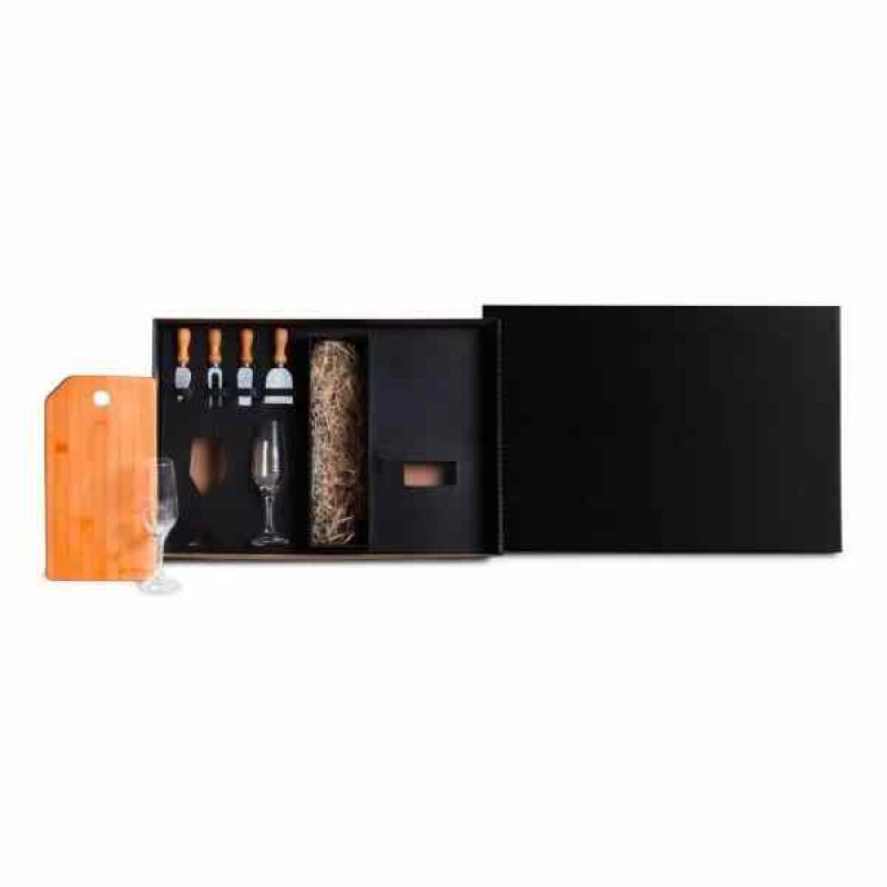  Kit Queijo e Champagne - 7 Pçs Personalizado