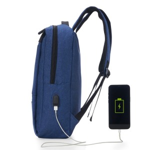 Mochila de Nylon USB 21L com Logo para Brindes