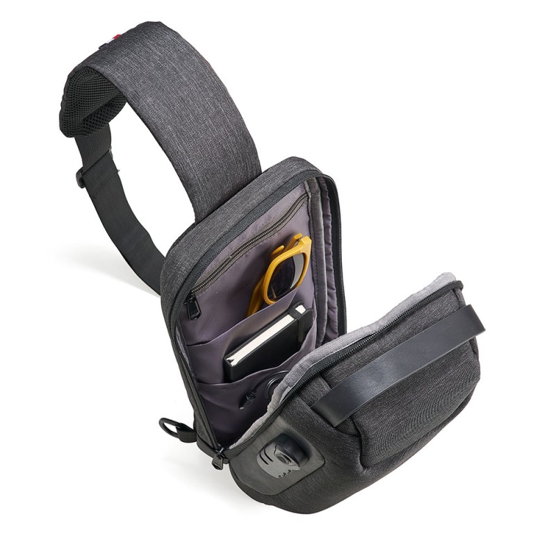 Mochila de Ombro Antifurto USB Personalizada