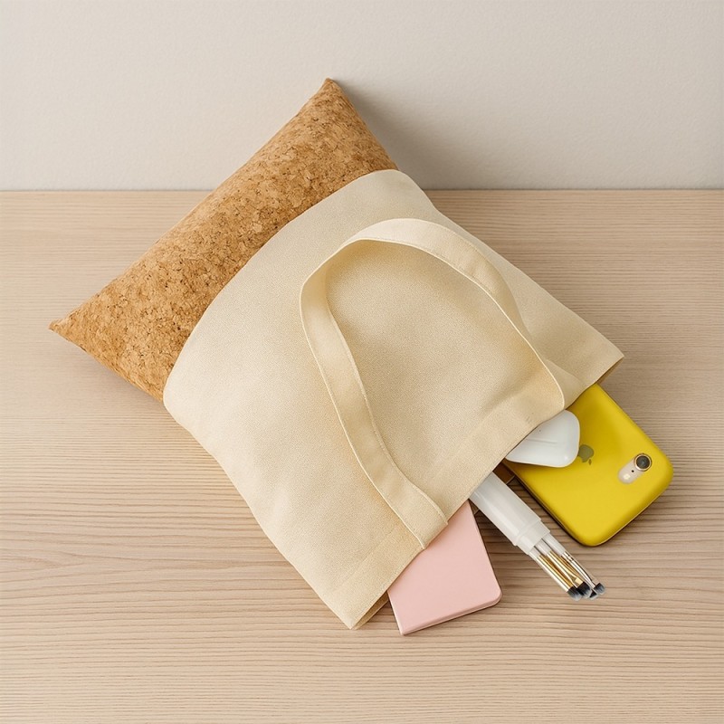 Sacola Ecológica Algodão Fundo Cortiça Personalizada