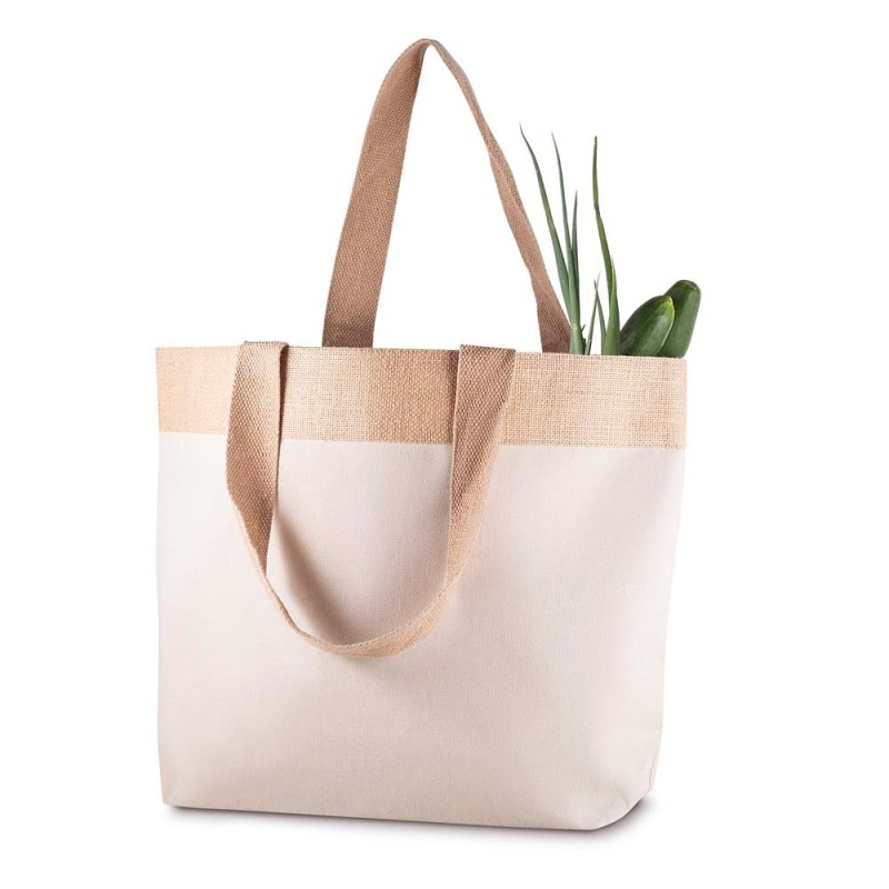 Sacola em Algodão Cru e Juta Personalizada