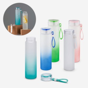 Squeeze de Vidro 470ml Com Alça de Silicone Personalizado